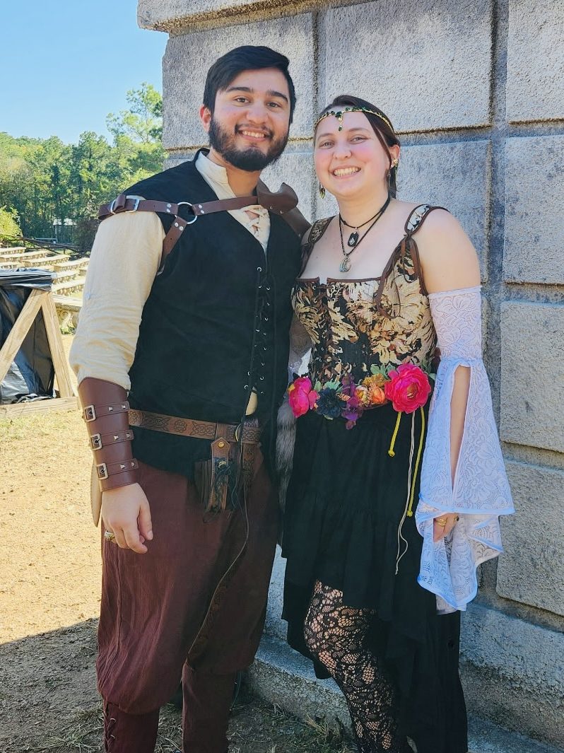 Channing and her husband at the Renaissance Festival